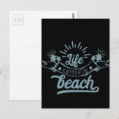 Leven is beter bij het strand briefkaart (Voorkant / Achterkant)