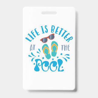 Leven Is Beter Bij Het Zwembad Leuk Zomerontwerp Badge