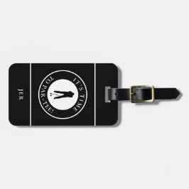 Leven is beter bij Tee Time Gepersonaliseerde Golf Bagagelabel