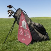 Leven is Beter Golfen Citaat Beginletters Diep Roo Golfhanddoek (Groen)