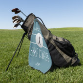 Leven is Beter Golfen Quote Initiaal Turquoise Golfhanddoek (Groen)