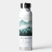 Leven is beter in de natuur foto aanpassen waterfles (Links)