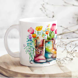 Leven Is Beter In De Tuin Bloemenlaarzen Koffiemok
