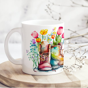 Leven Is Beter In De Tuin Bloemenlaarzen Koffiemok