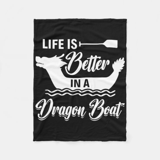 Leven Is Beter In Een Drakenboot - Drakenbootvaren Fleece Deken (Voorkant)