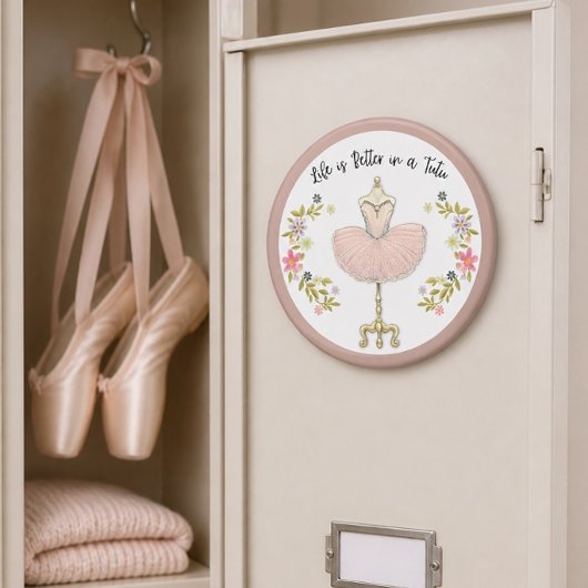 Leven is beter in een Tutu 3" ronde magneet