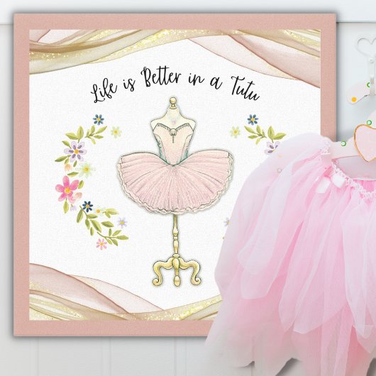 Leven is beter in een Tutu Canvas Print