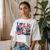 Leven is beter in Flip Flops 4 juli T-shirt