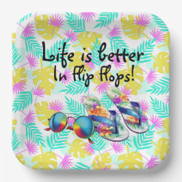 Leven is beter in Flip Flops Papieren Bordje