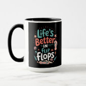 Leven is beter in teenslippers – Leuke tropische s Mok (Links)