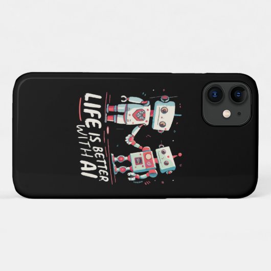 Leven is beter met AI Case-Mate iPhone Case (Achterkant (horizontaal))