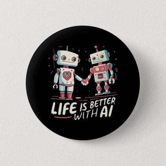Leven is beter met AI Ronde Button 5,7 Cm (Voorkant)