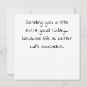 Leven is beter met avocado's kaart (Achterkant)