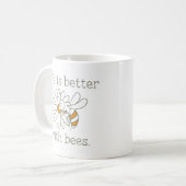 Leven is beter met bijen koffiemok (Voorkant links)