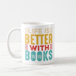 Leven is beter met boeken witte mok