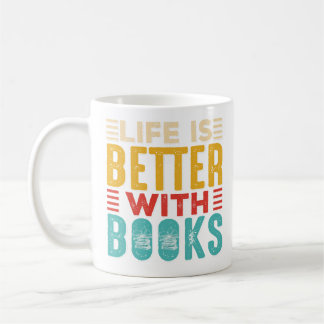 Leven is beter met boeken witte mok