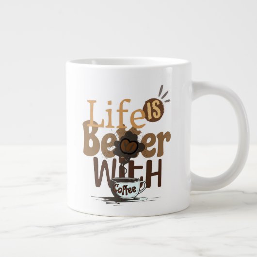 Leven is beter met COFFEE Grote Koffiekop (Rechts)