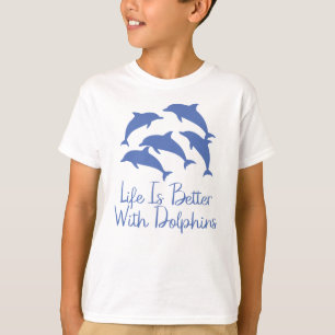 Leven is beter met dolfijnen, milieucadeaus t-shirt