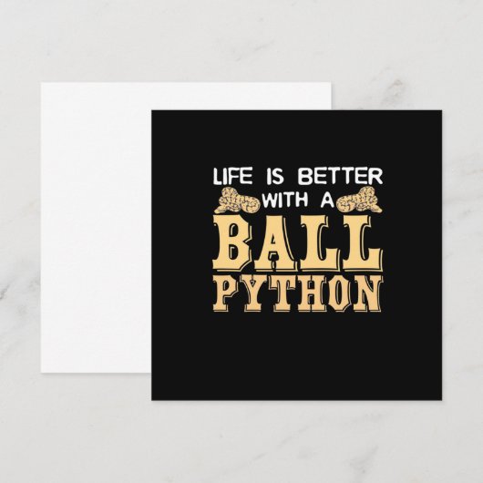 Leven Is Beter Met Een Balpython Kaart (Voorkant / Achterkant)
