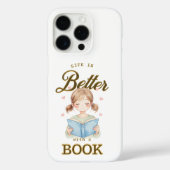 Leven is beter met een boek iPhone hoesje (Achterkant)