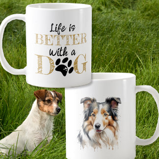 Leven is beter met een Collie-hond cadeau Koffiemok