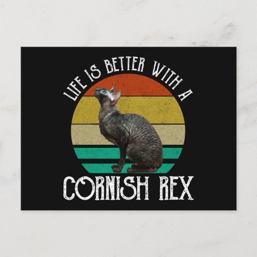 Leven Is Beter Met Een Cornish Rex Briefkaart (Voorkant)