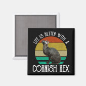Leven Is Beter Met Een Cornish Rex Magneet (Voorkant / Achterkant)