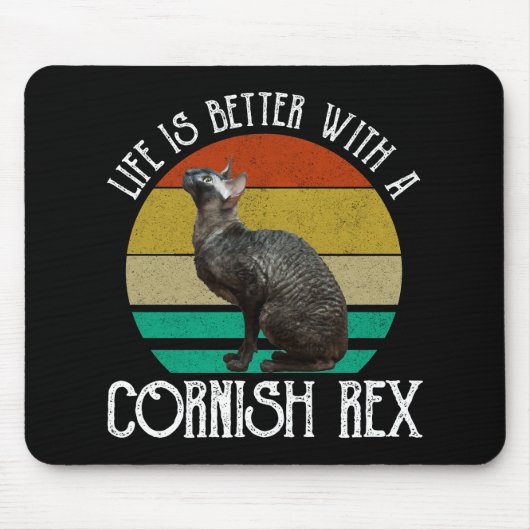 Leven Is Beter Met Een Cornish Rex Muismat (Voorkant)