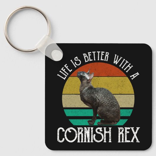 Leven Is Beter Met Een Cornish Rex Sleutelhanger (Voorkant)
