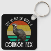 Leven Is Beter Met Een Cornish Rex Sleutelhanger (Achterkant)