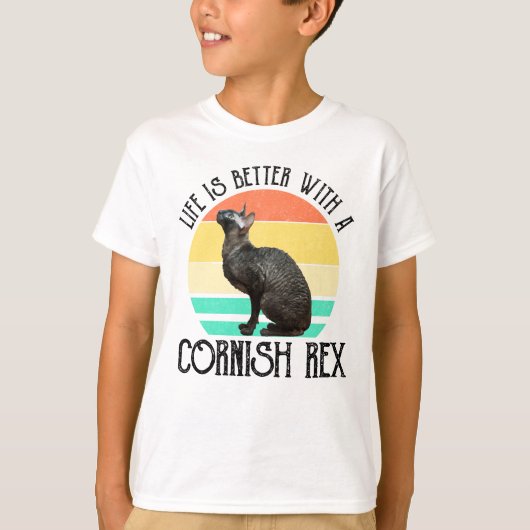 Leven Is Beter Met Een Cornish Rex T-shirt (Voorkant)