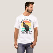 Leven Is Beter Met Een Cornish Rex T-shirt (Voorkant volledig)