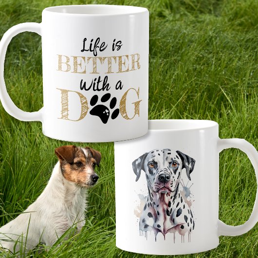 Leven is beter met een Dalmatiner-hond mok