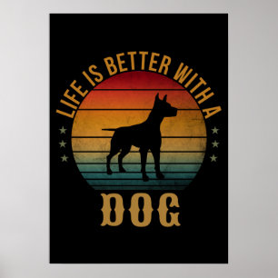 LEVEN IS BETER MET EEN DOG POSTER