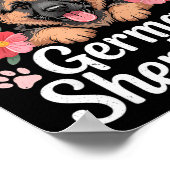 Leven is beter met een Duitse herderhond liefhebbe Poster (Hoek)