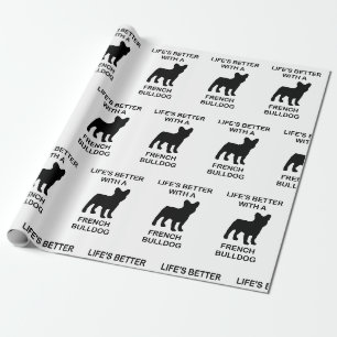 leven is beter met een Franse buldog Cadeaupapier