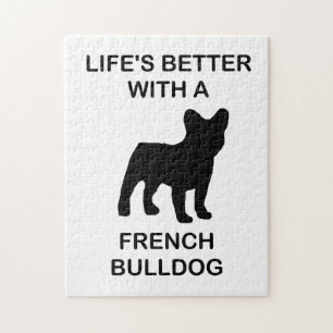 leven is beter met een Franse buldog Legpuzzel