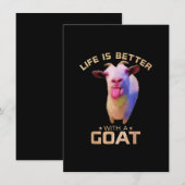 Leven is beter met een geit cadeau kaart (Voorkant / Achterkant)