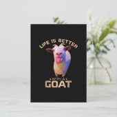 Leven is beter met een geit cadeau kaart (Staand voorkant)