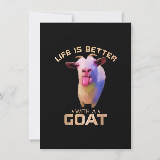 Leven is beter met een geit cadeau kaart (Voorkant)