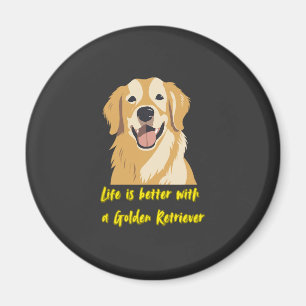Leven is beter met een Golden Retriever � Hondenli Magneet