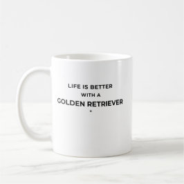 Leven is beter met een Golden Retriever Koffiemok