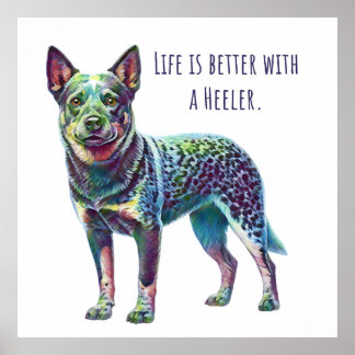 Leven is beter met een Heeler Poster