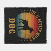 LEVEN IS BETER MET EEN HOND FLEECE DEKEN (Voorkant (Horizontaal))