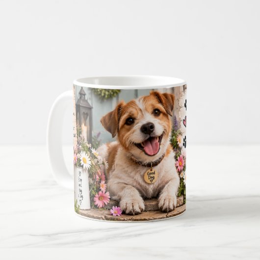 Leven is beter met een hond mok (Voorkant links)