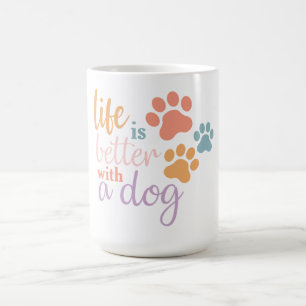 Leven is beter met een hond PNG Koffiemok