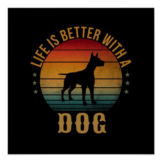LEVEN IS BETER MET EEN HOND POSTER (Voorkant)