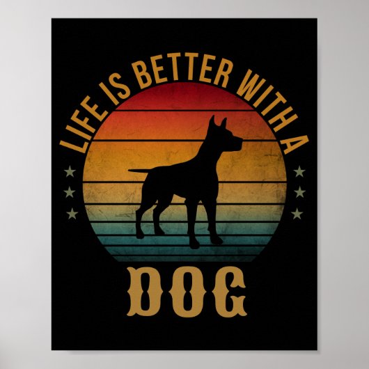 LEVEN IS BETER MET EEN HOND POSTER (Voorkant)