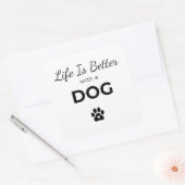 Leven is beter met een hond sticker (Envelop)