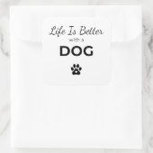 Leven is beter met een hond sticker (Tas)